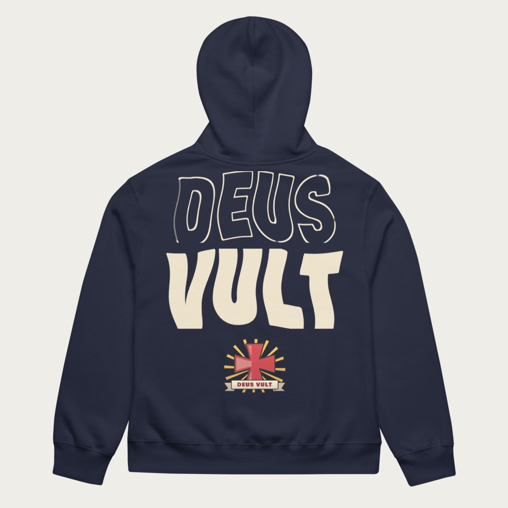 ORA Sacred Flash oversized hoodie navy – back