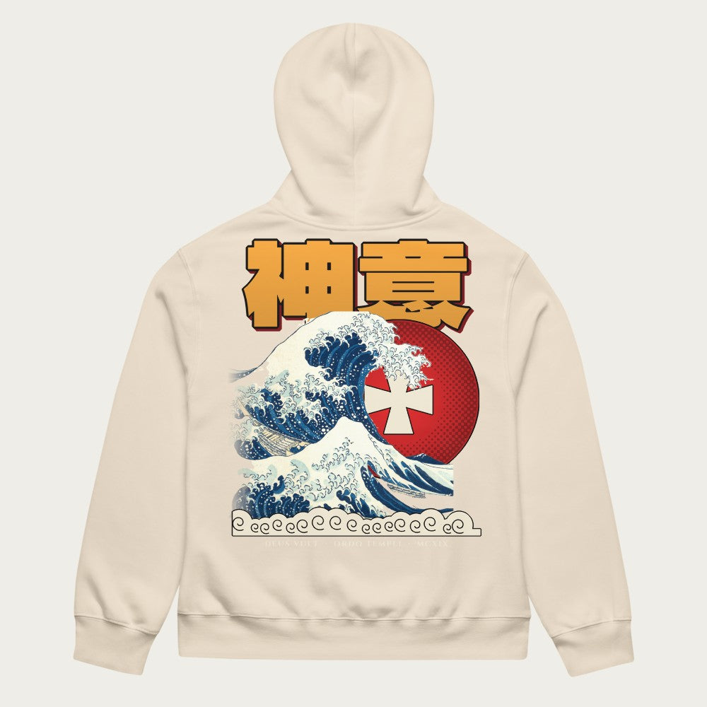 ORA Holy Wave oversized hoodie cream – back