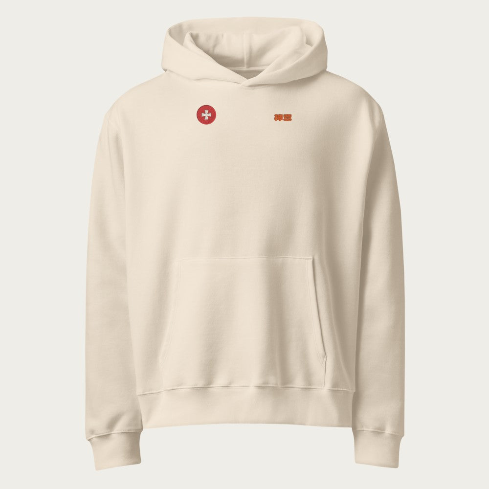 ORA Holy Wave oversized hoodie cream – front