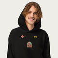 ORA Sacred Storm oversized hoodie black – front on model