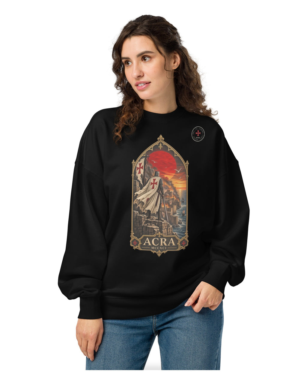 ORA Acra Sweatshirt – worn by model · Nox