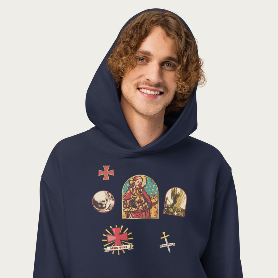 ORA Sacred Flash Oversized Hoodie – Navy