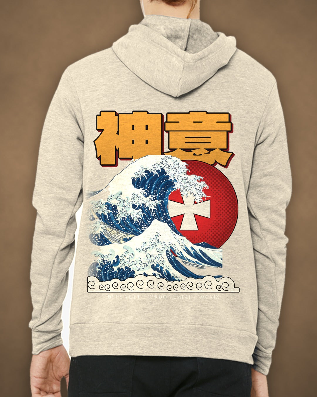 Holy Wave oversized hoodie – back print