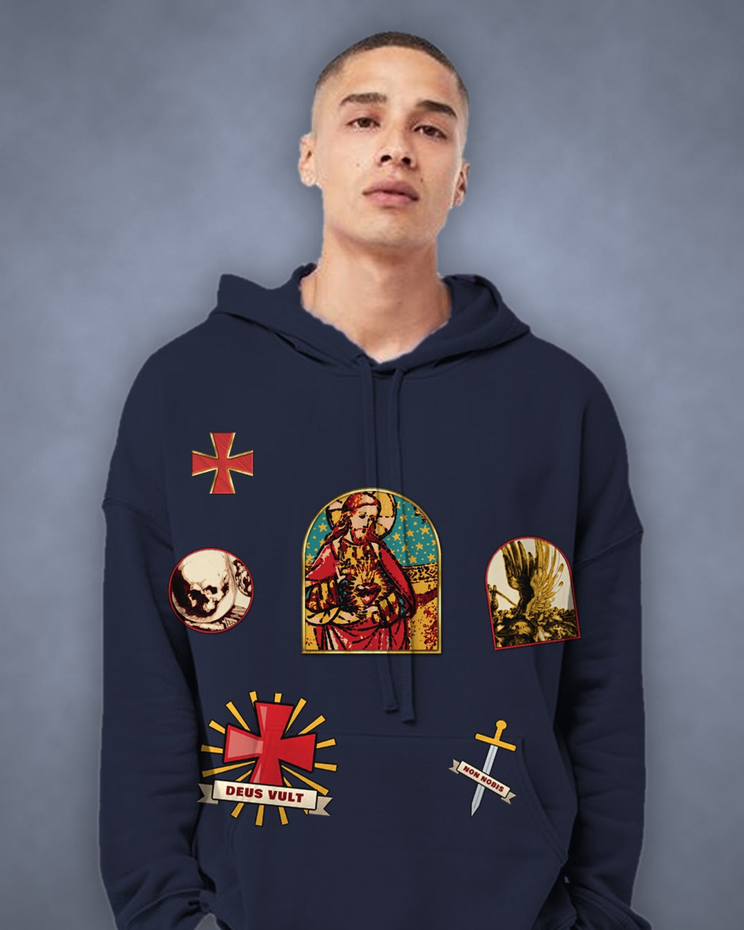 Sacred Flash oversized hoodie – front