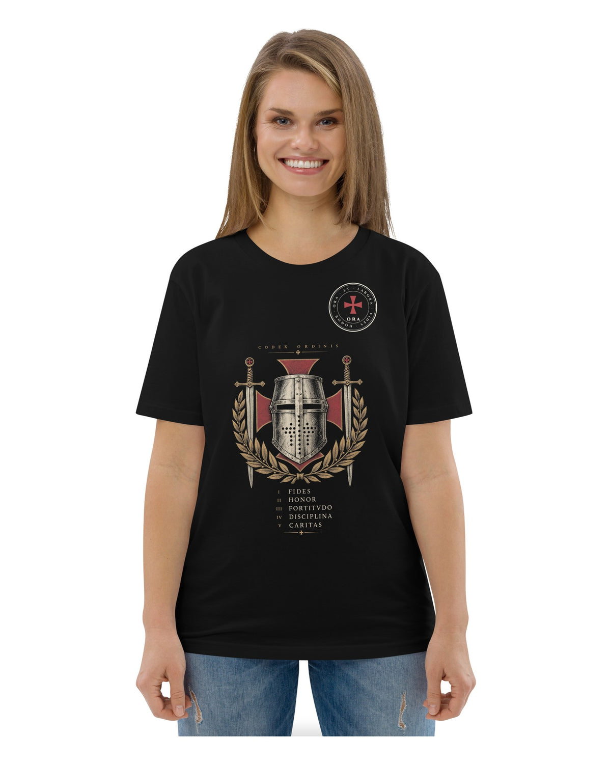 ORA Codex T-Shirt – worn by model · Nox