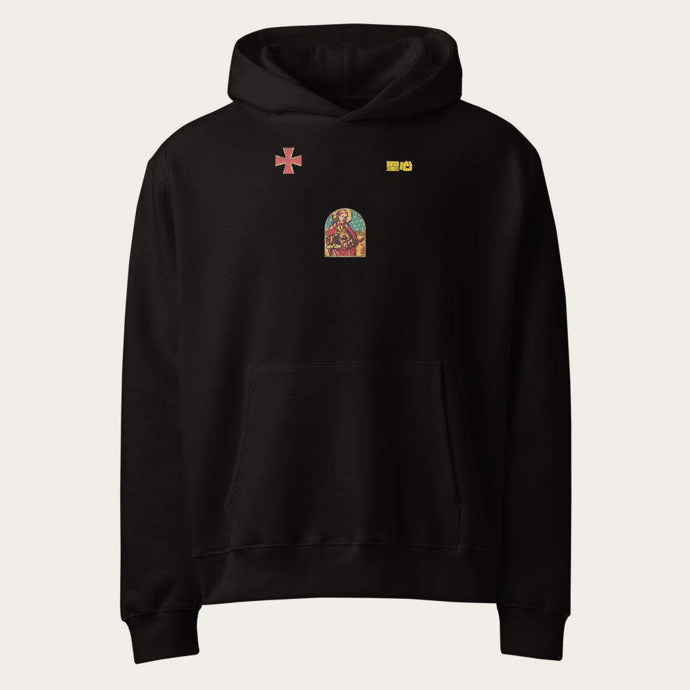 ORA Sacred Storm oversized hoodie black – front