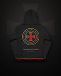 ORA Defend Our Land Hoodie – back, Templar seal