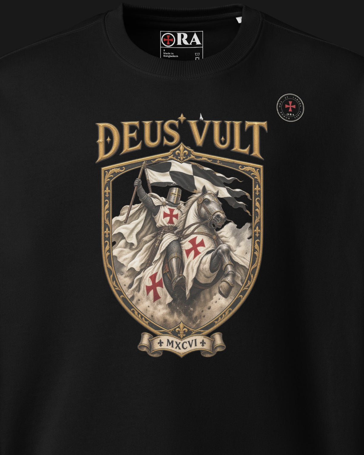 ORA Deus Vult Sweatshirt – print detail · Nox