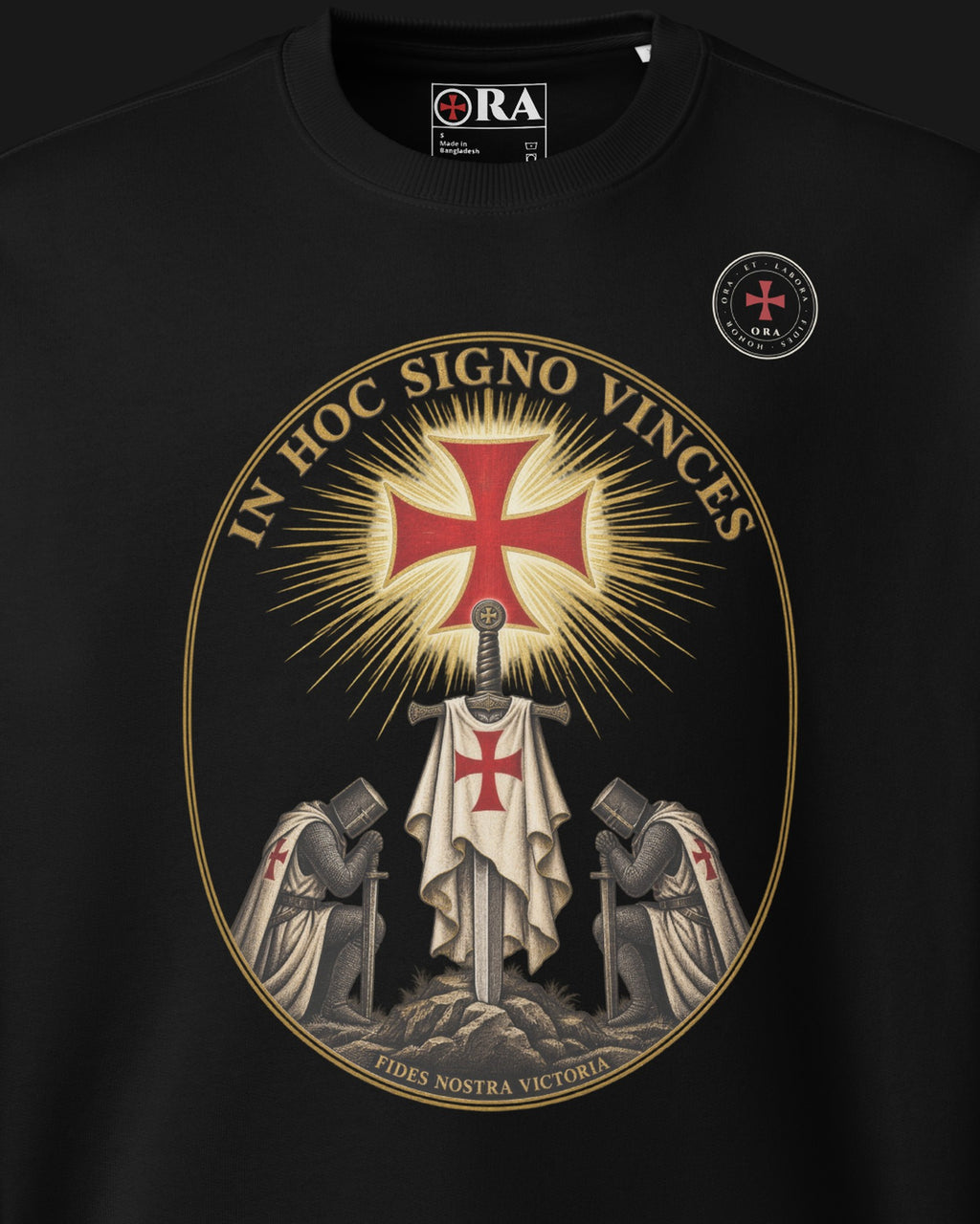 ORA In Hoc Signo Sweatshirt – print detail · Nox