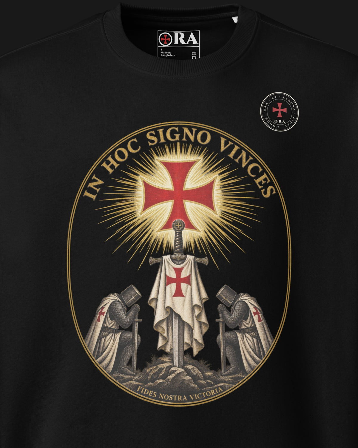 ORA In Hoc Signo Sweatshirt – print detail · Nox