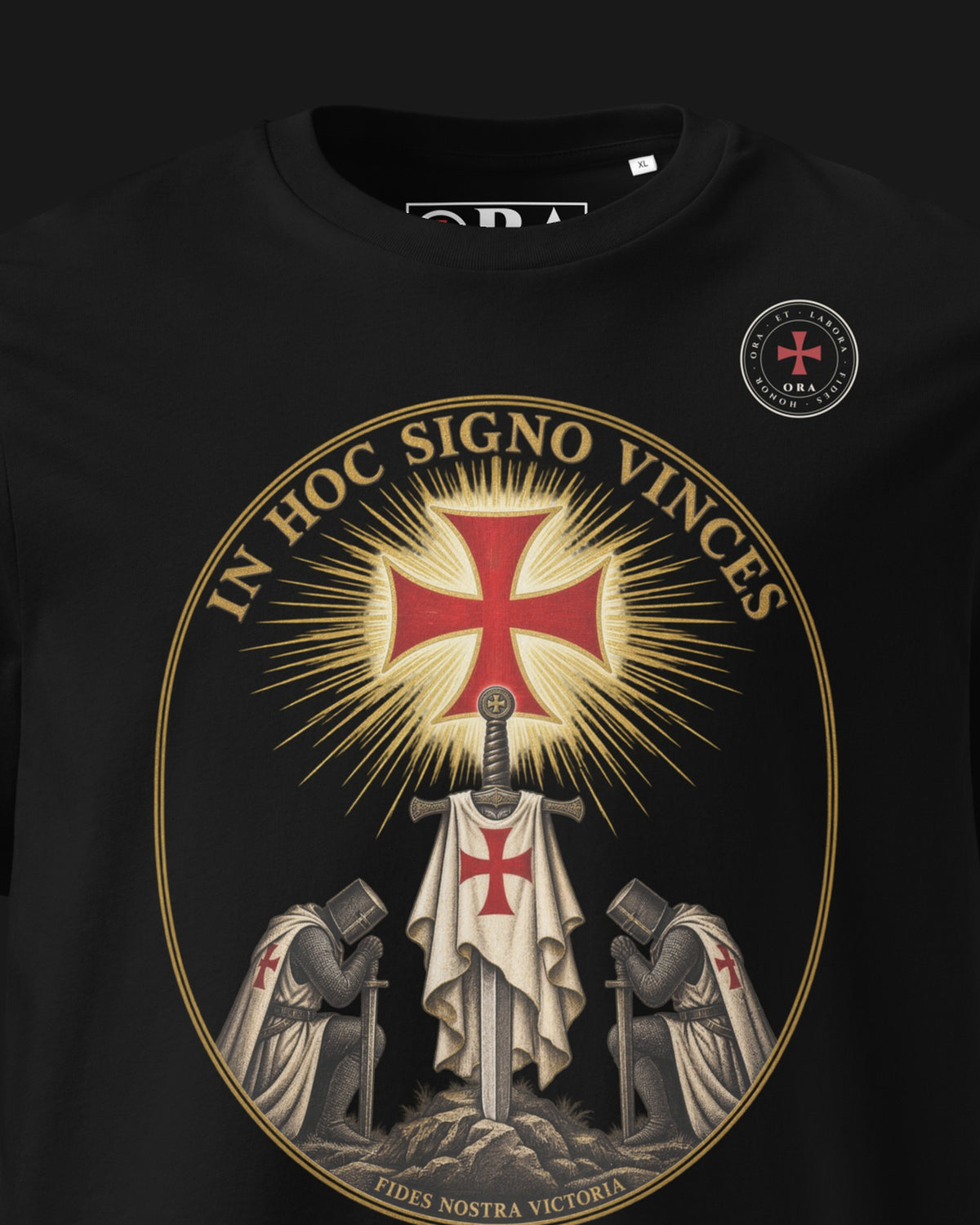 ORA In Hoc Signo T-Shirt – print detail · Nox