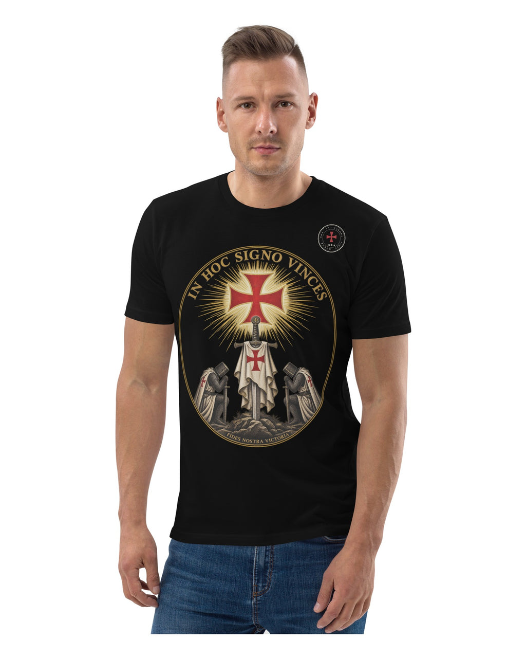 ORA In Hoc Signo T-Shirt – worn by model · Nox