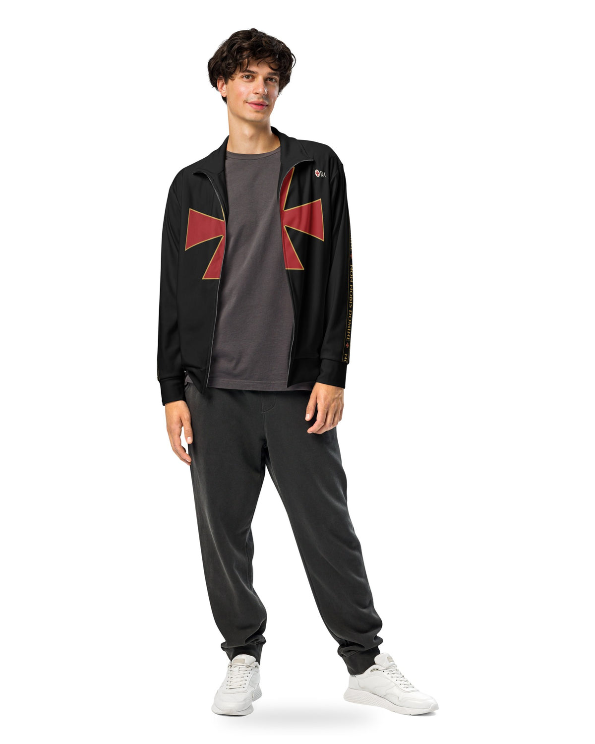 ORA Crux Divisa Track Jacket – worn by model · Nox