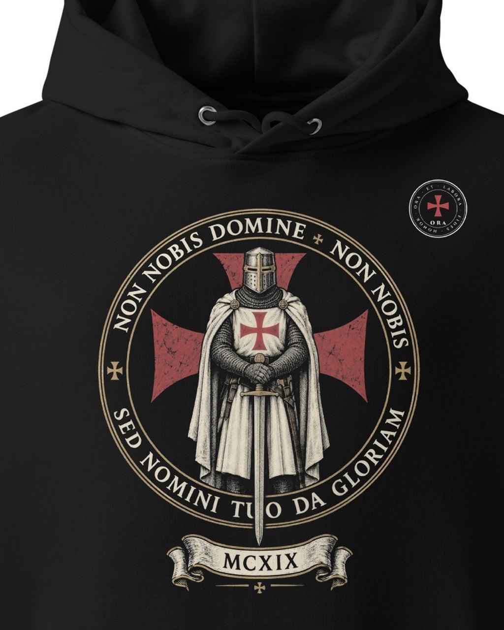 ORA Non Nobis Hoodie – print detail · Nox