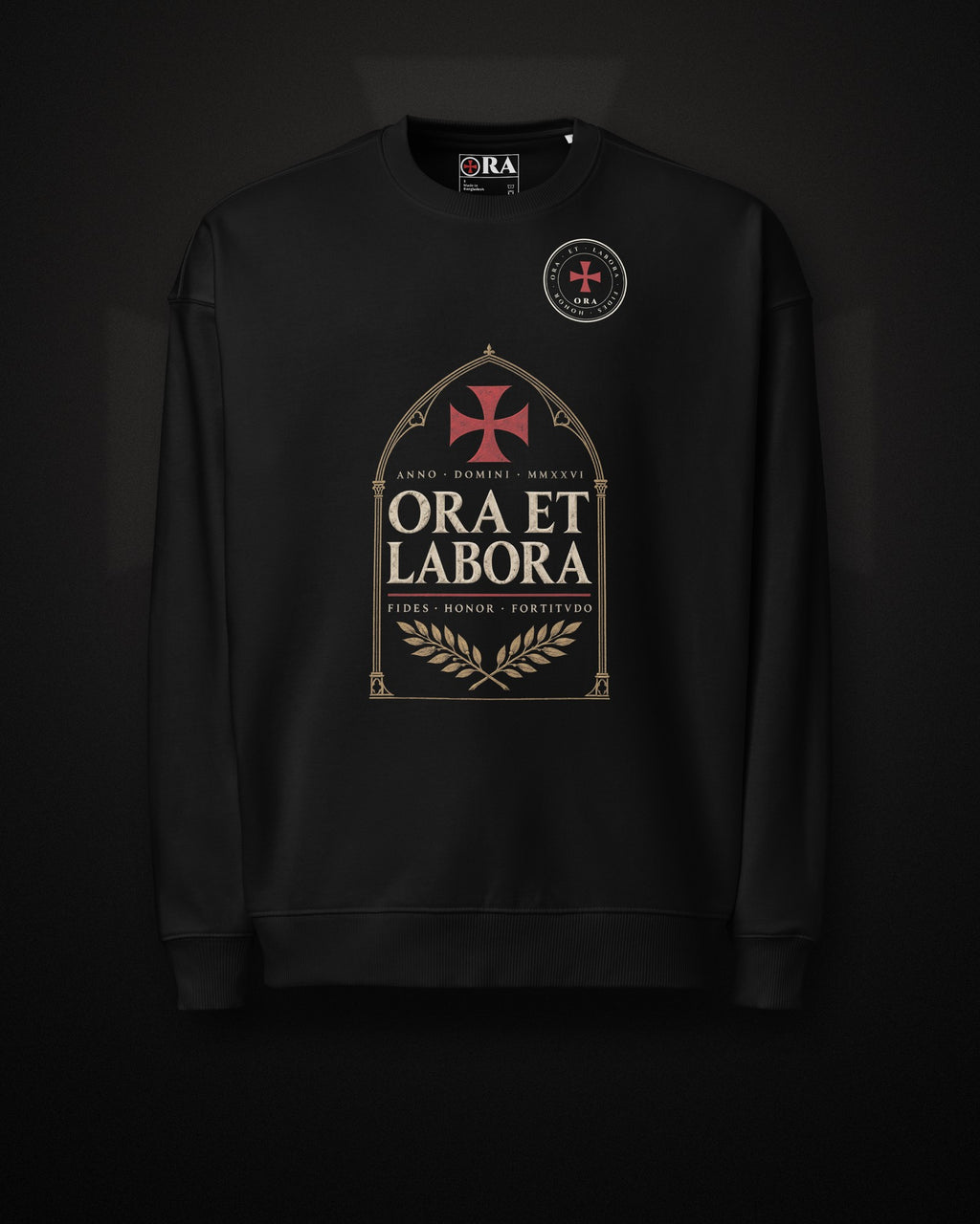 ORA Ora et Labora Sweatshirt – front · Nox