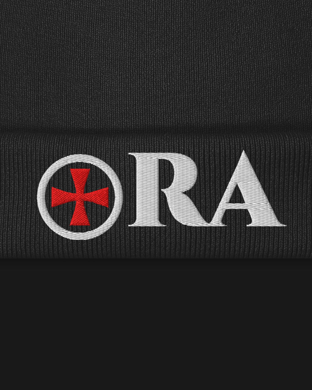 ORA Signum Beanie – embroidery detail