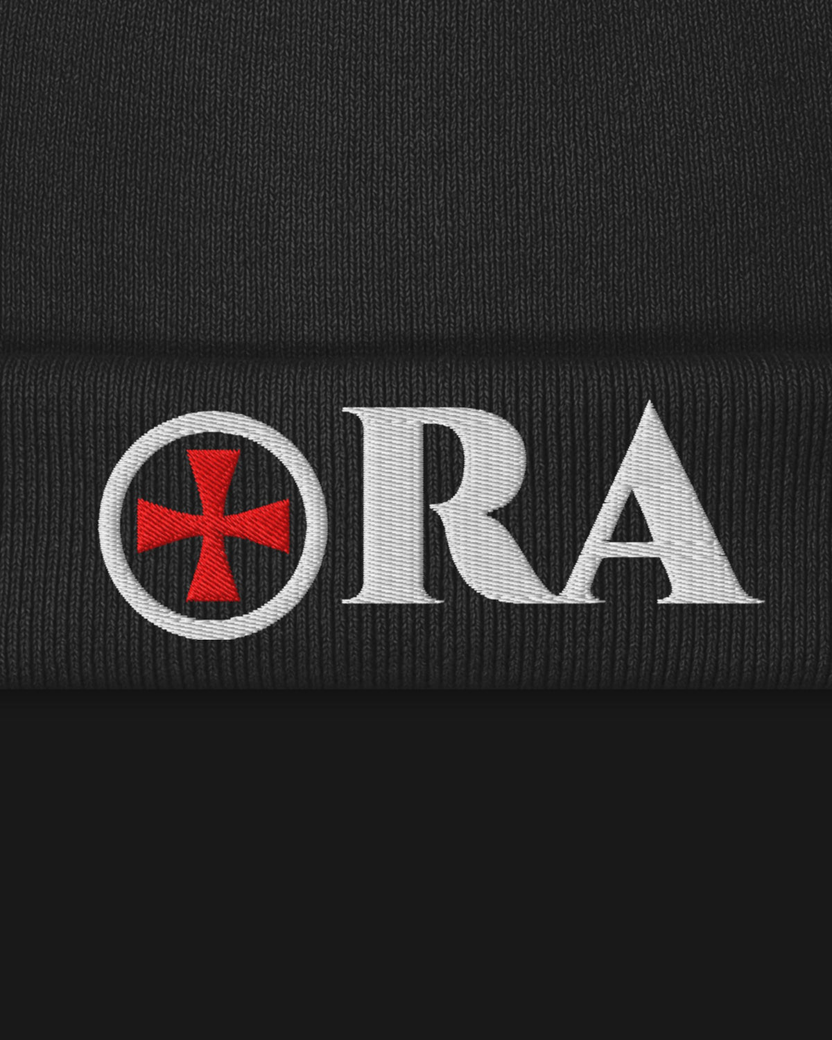 ORA Signum Beanie – embroidery detail