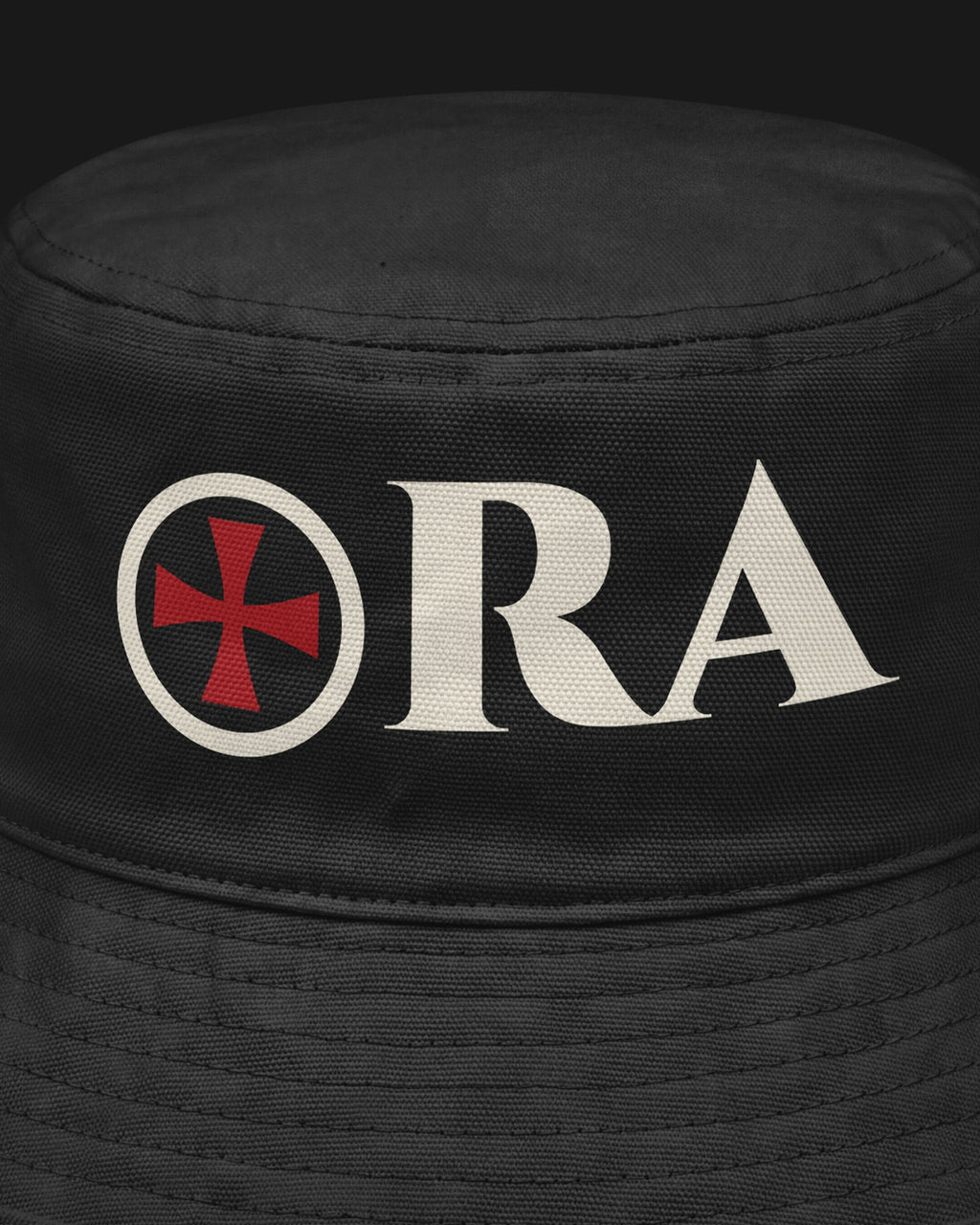 ORA Signum Bucket Hat – embroidery detail