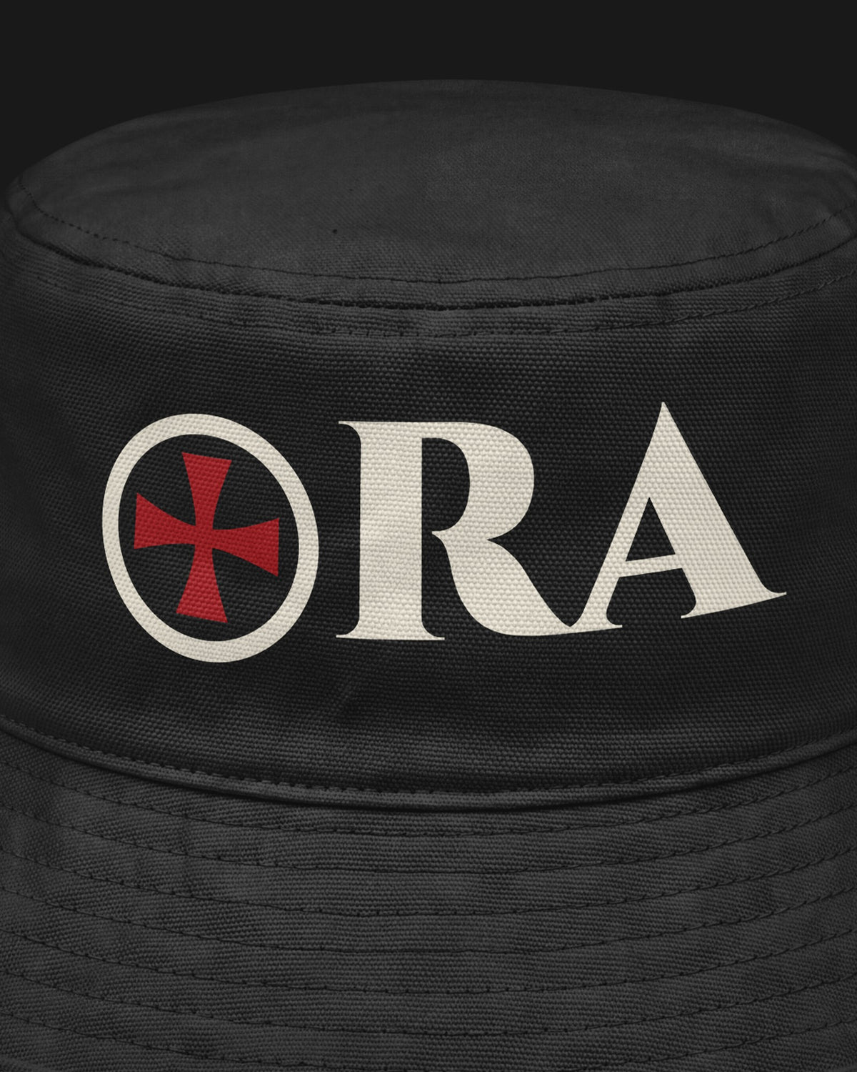 ORA Signum Bucket Hat – embroidery detail