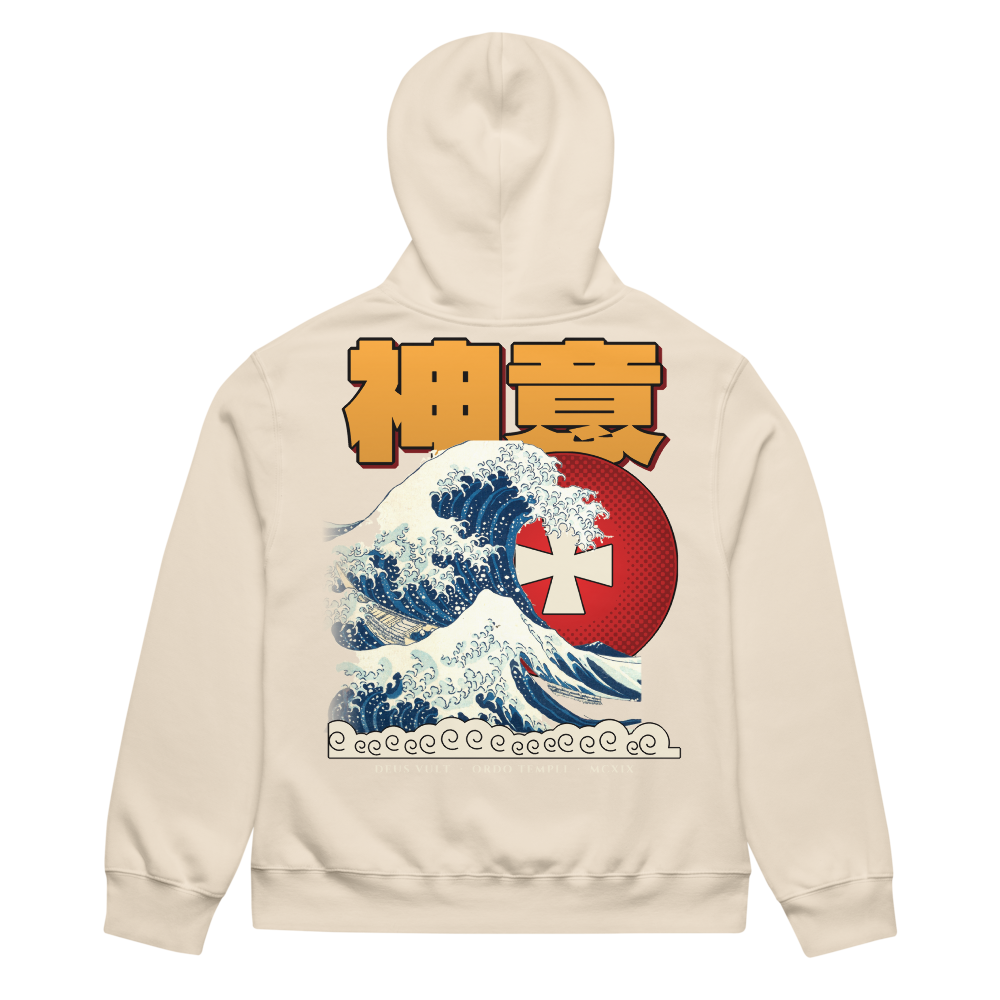 ORA Holy Wave Oversized Hoodie Cream – back