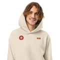 ORA Holy Wave Oversized Hoodie Cream – front, worn