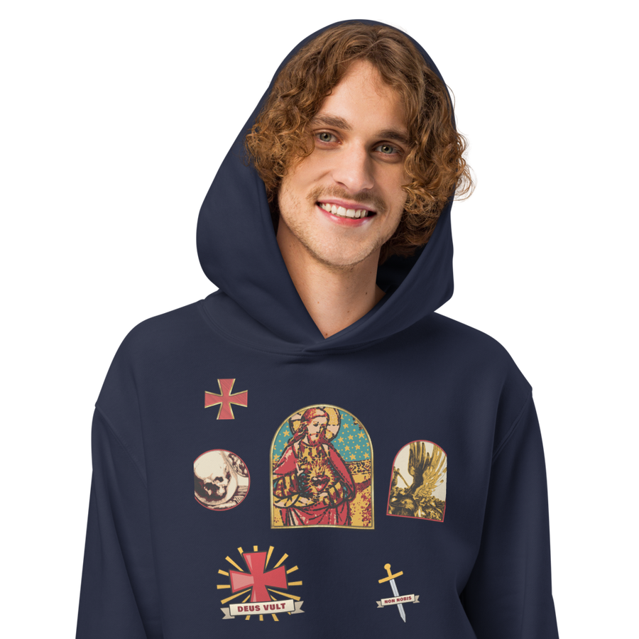 ORA Sacred Flash Oversized Hoodie – Navy